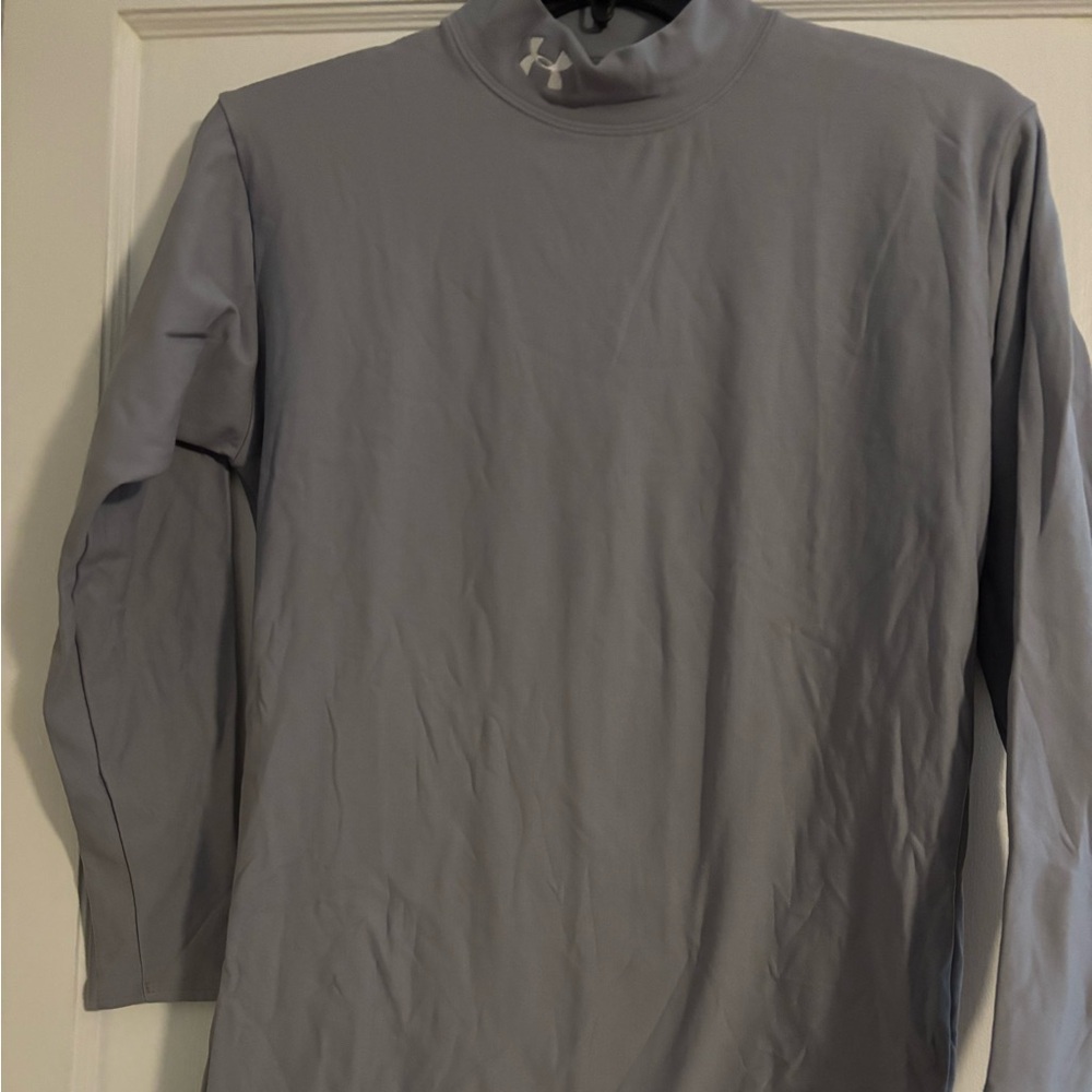 Under Armour Gray Long Sleeve Mock Neck ColdGear 2XL